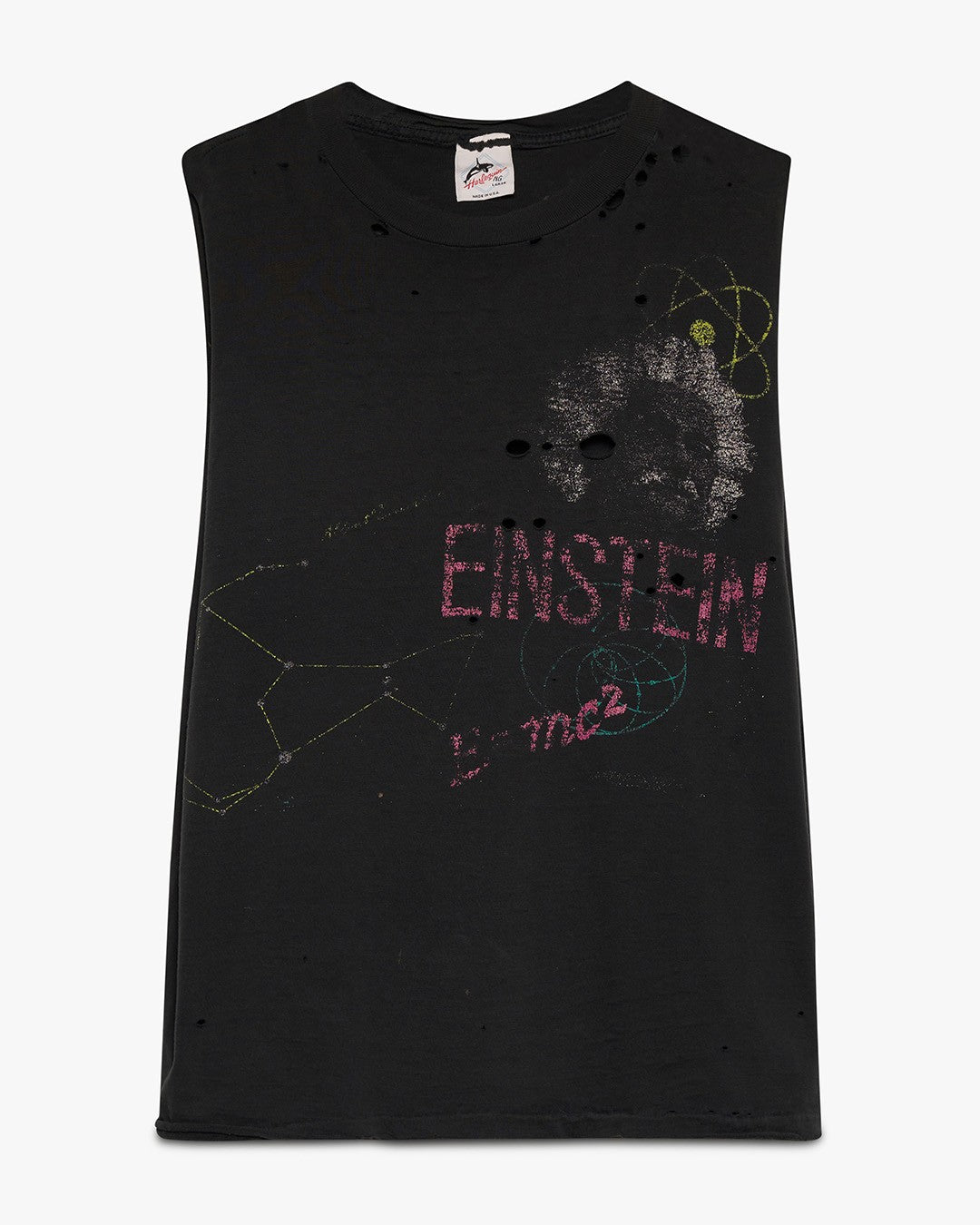 Distressed Einstein Sleeveless Tee