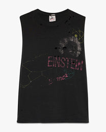 Distressed Einstein Sleeveless Tee