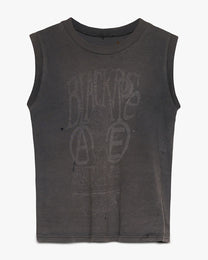 Faded Black Rose Sleeveless Tee