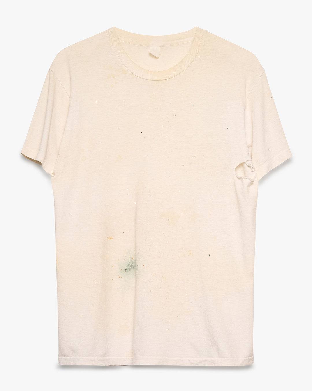Painted &amp; Stained Blank White Tee