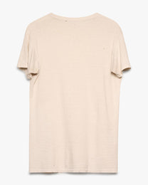 Chest Gashed Blank White Tee