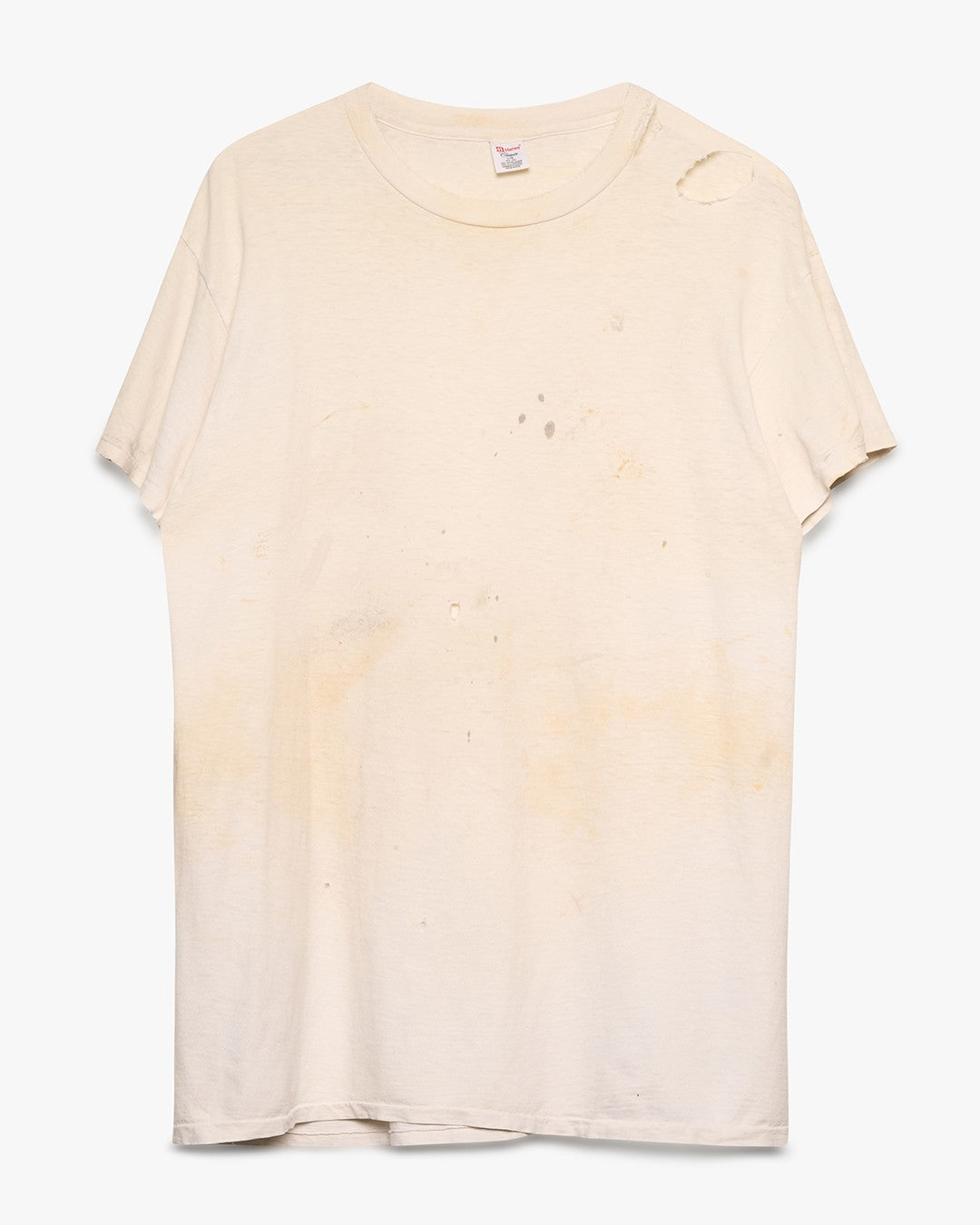Stained Hanes Classic Blank White Tee