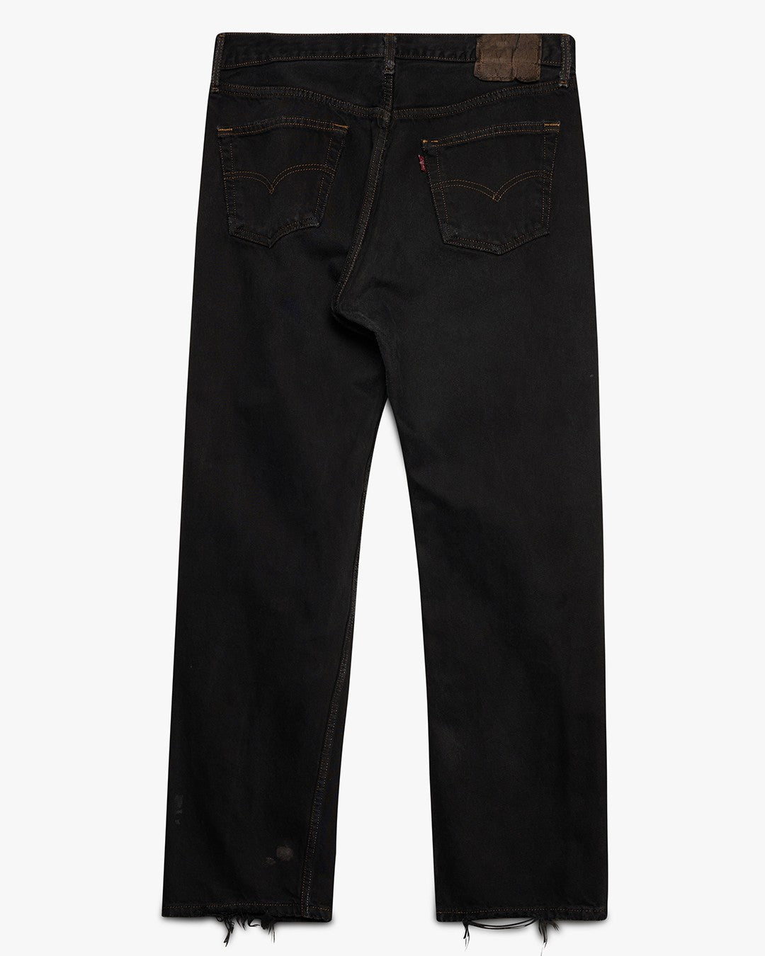 Distressed &amp; Dyed Black Levi's 501 Jeans