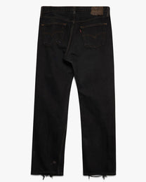 Distressed &amp; Dyed Black Levi's 501 Jeans