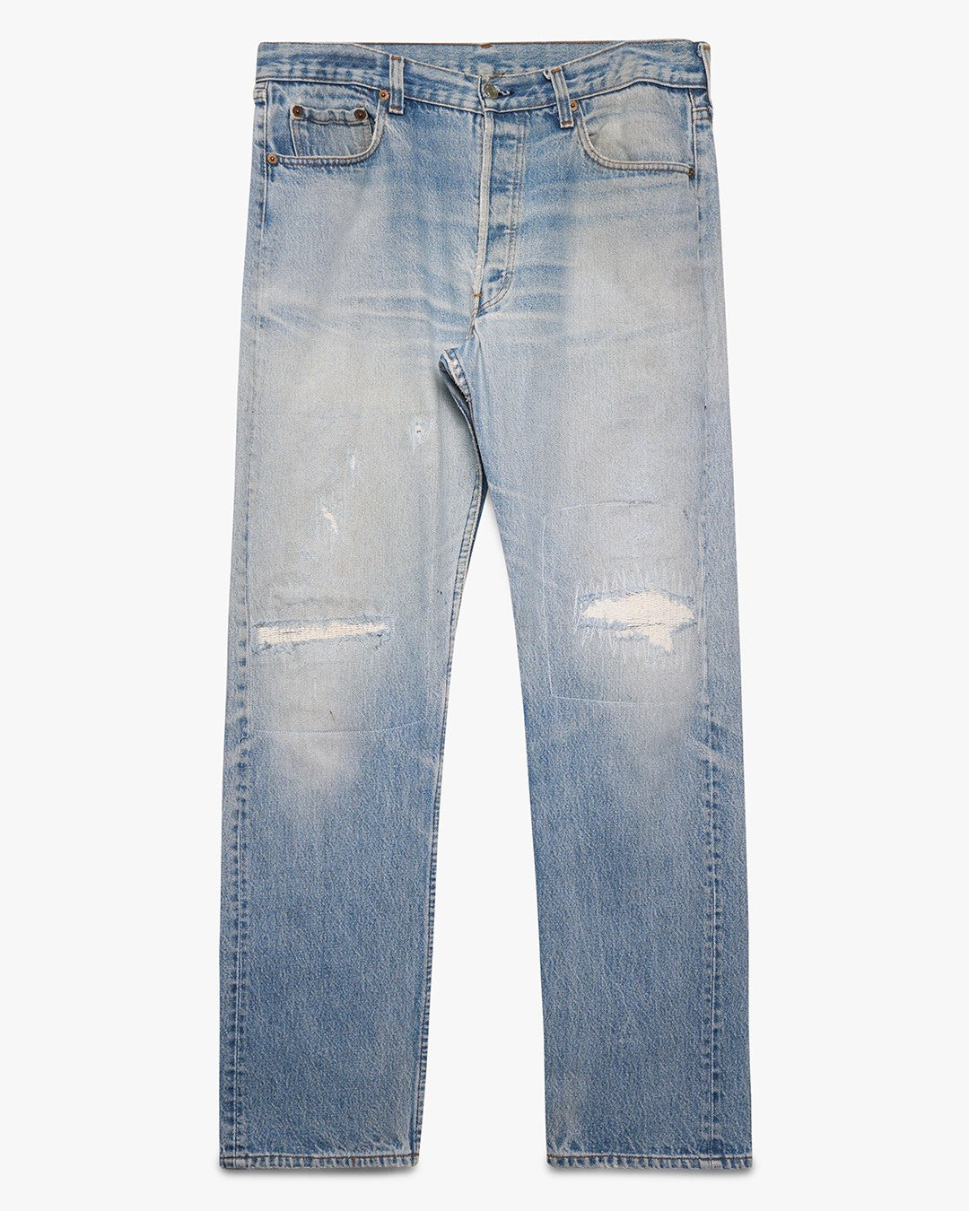 Faded &amp; Repaired Levi's 501 Jeans