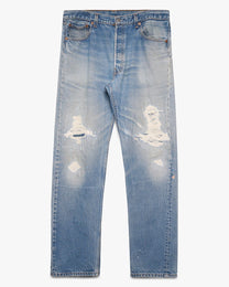 Faded &amp; Repaired Levi's 501 Jeans