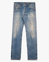 Distressed &amp; Faded Levi's 501 Jeans