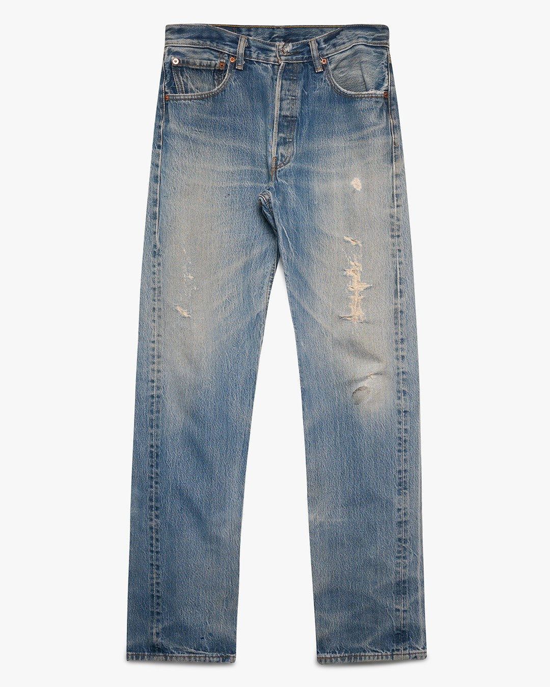 Distressed &amp; Faded Levi's 501 Jeans