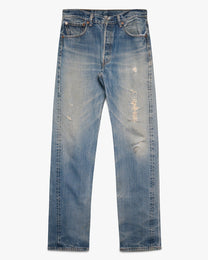 Distressed &amp; Faded Levi's 501 Jeans