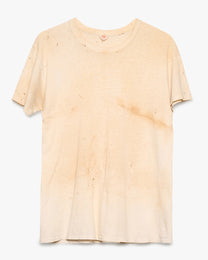 Hanes Dirt-Stained Blank White Tee