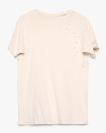 Distressed BVD Blank White Tee