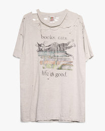 Thrashed Books Cats Tee
