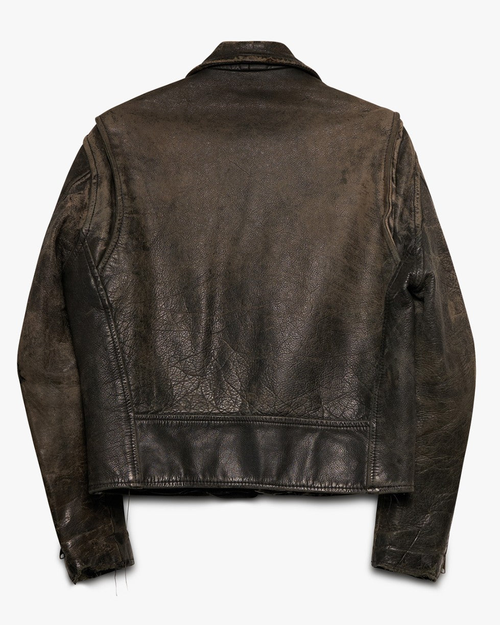 Faded Genuine Leather Moto Jacket