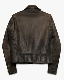 Faded Genuine Leather Moto Jacket