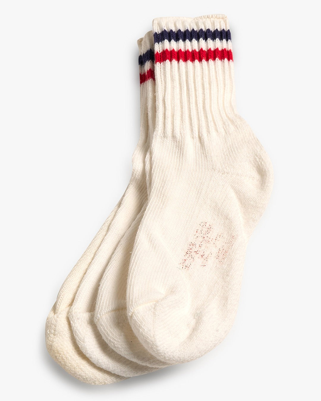 Navy/Red Combed Cotton 2-Pack Socks