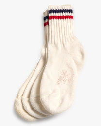 Navy/Red Combed Cotton 2-Pack Socks