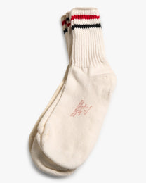 Red/Black Combed Cotton 2-Pack Socks