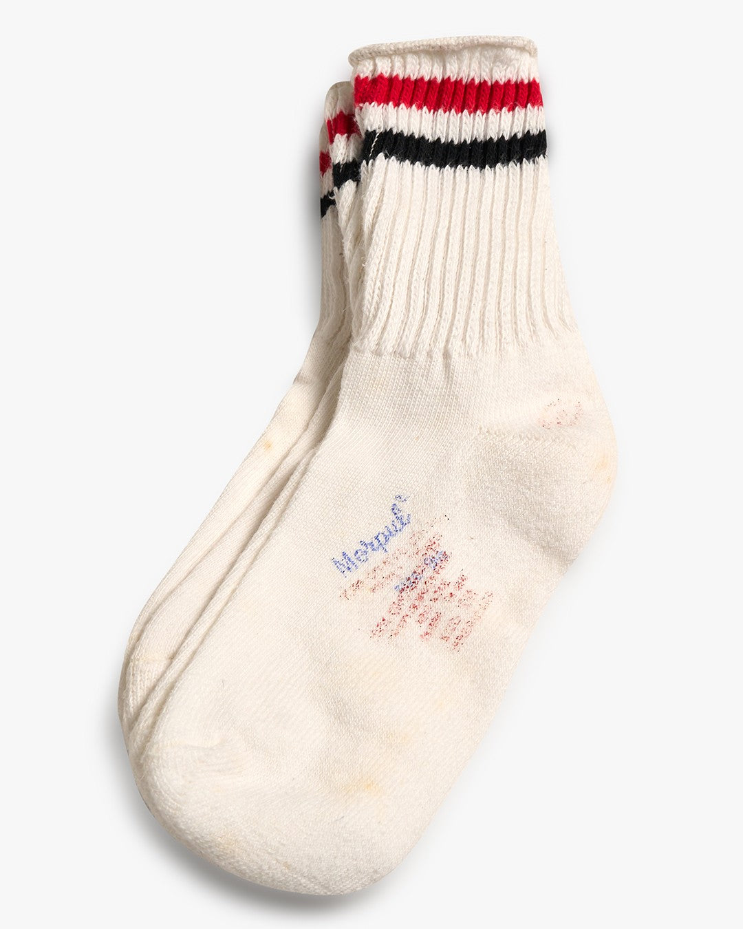 Red/Black Combed Cotton 2-Pack Socks