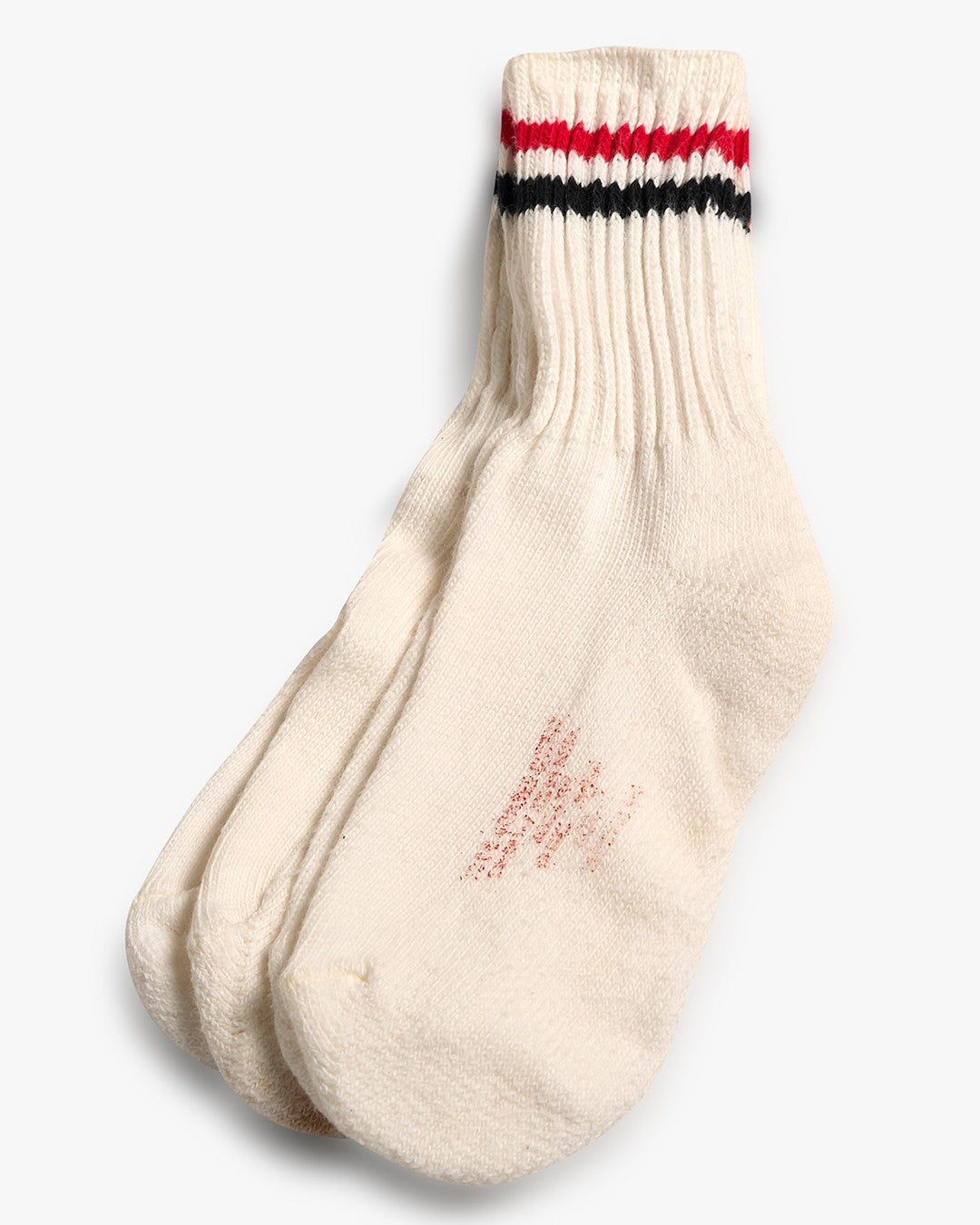 Red/Black Combed Cotton 2-Pack Socks