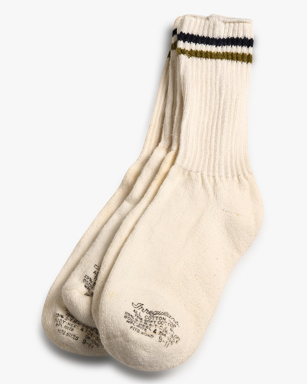Black/Green All Cotton Top 2-Pack Socks