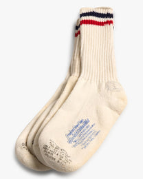 Navy/Red All Cotton Top 2-Pack Socks