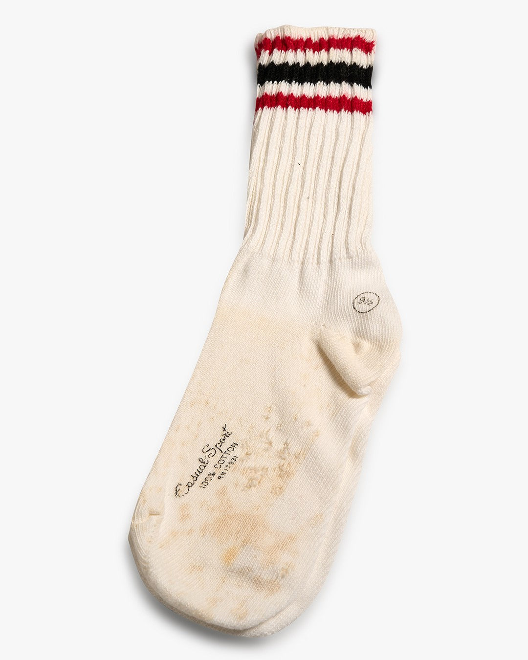 Red/Black/Red Casual Sport 100% Cotton Socks