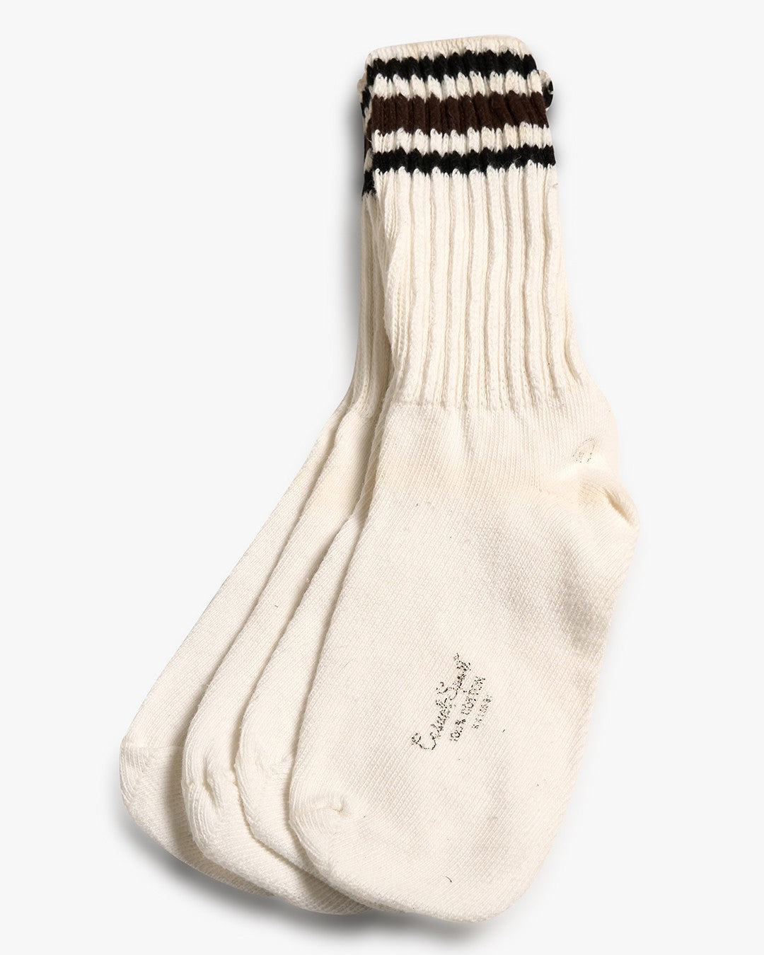Black/Brown/Black Casual Sport 100% Cotton 2-Pack Socks