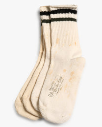 Black/Green Damaged &amp; Stained 2-Pack Socks