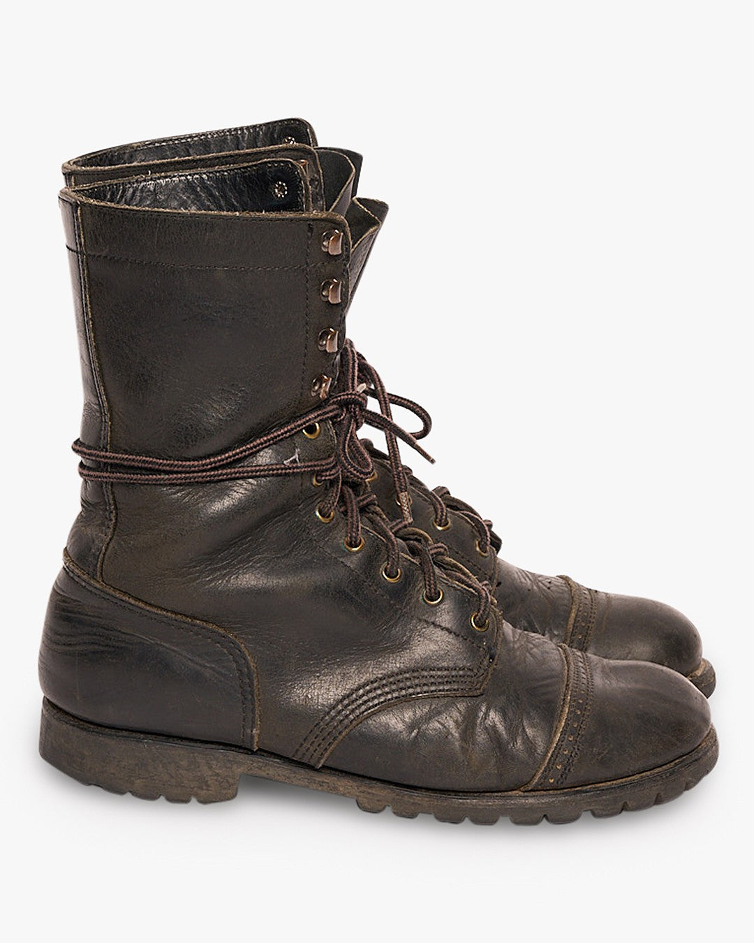 Black/Brown Combat Boots