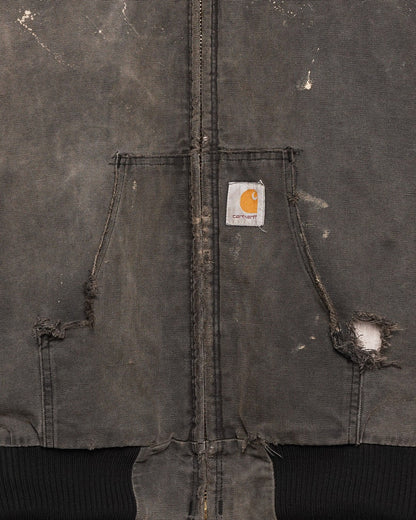 Faded Black Carhartt Hooded