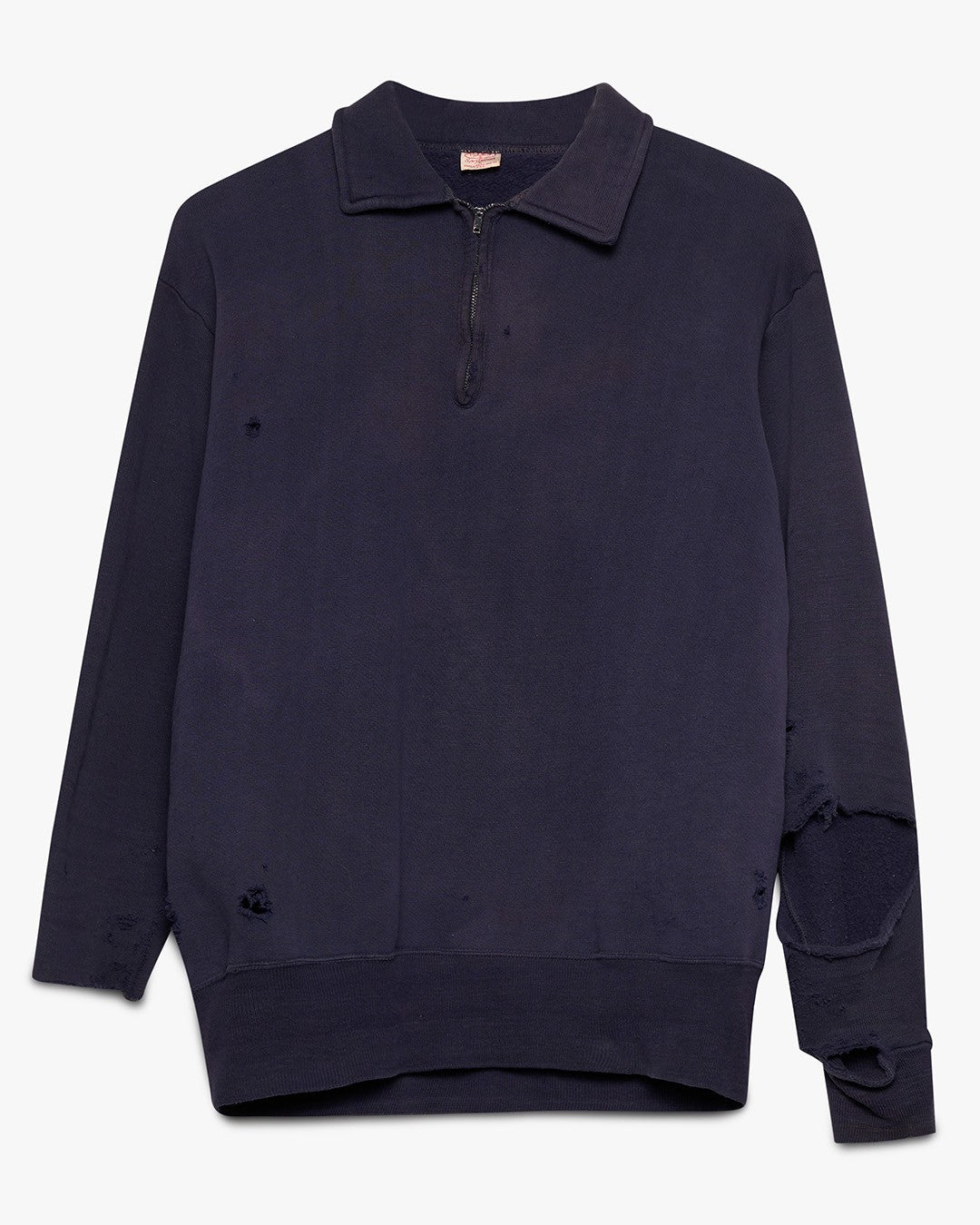 Thrashed Navy Blue Pilgrim Quarter Zip Sweat