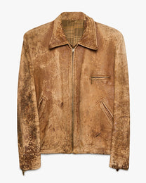 Decayed Tan Leather Jacket