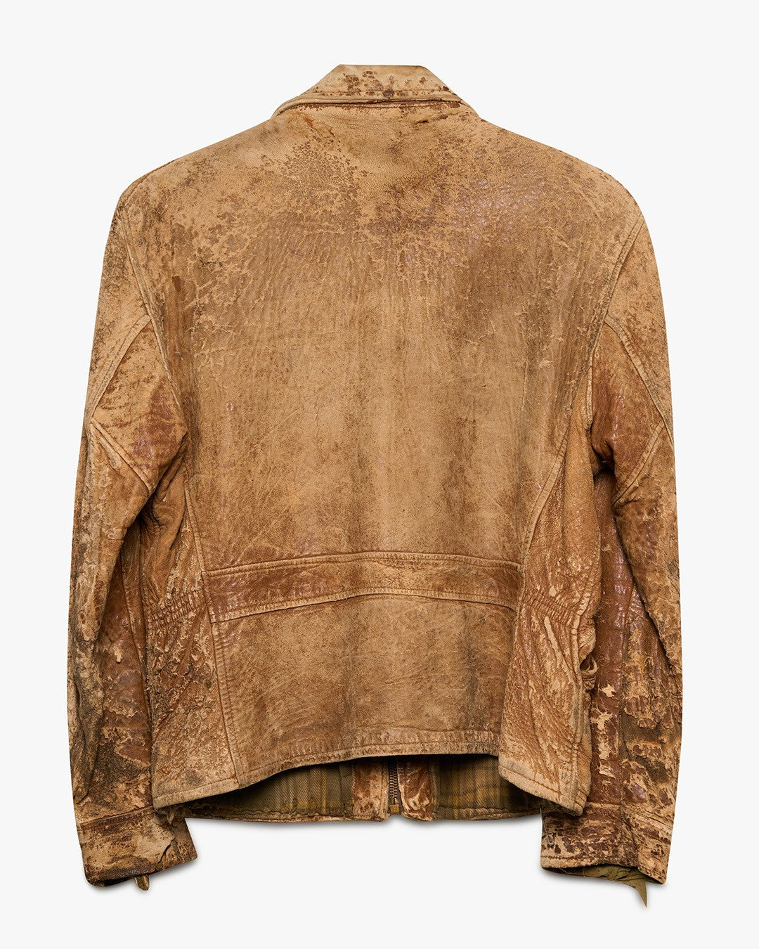 Decayed Tan Leather Jacket