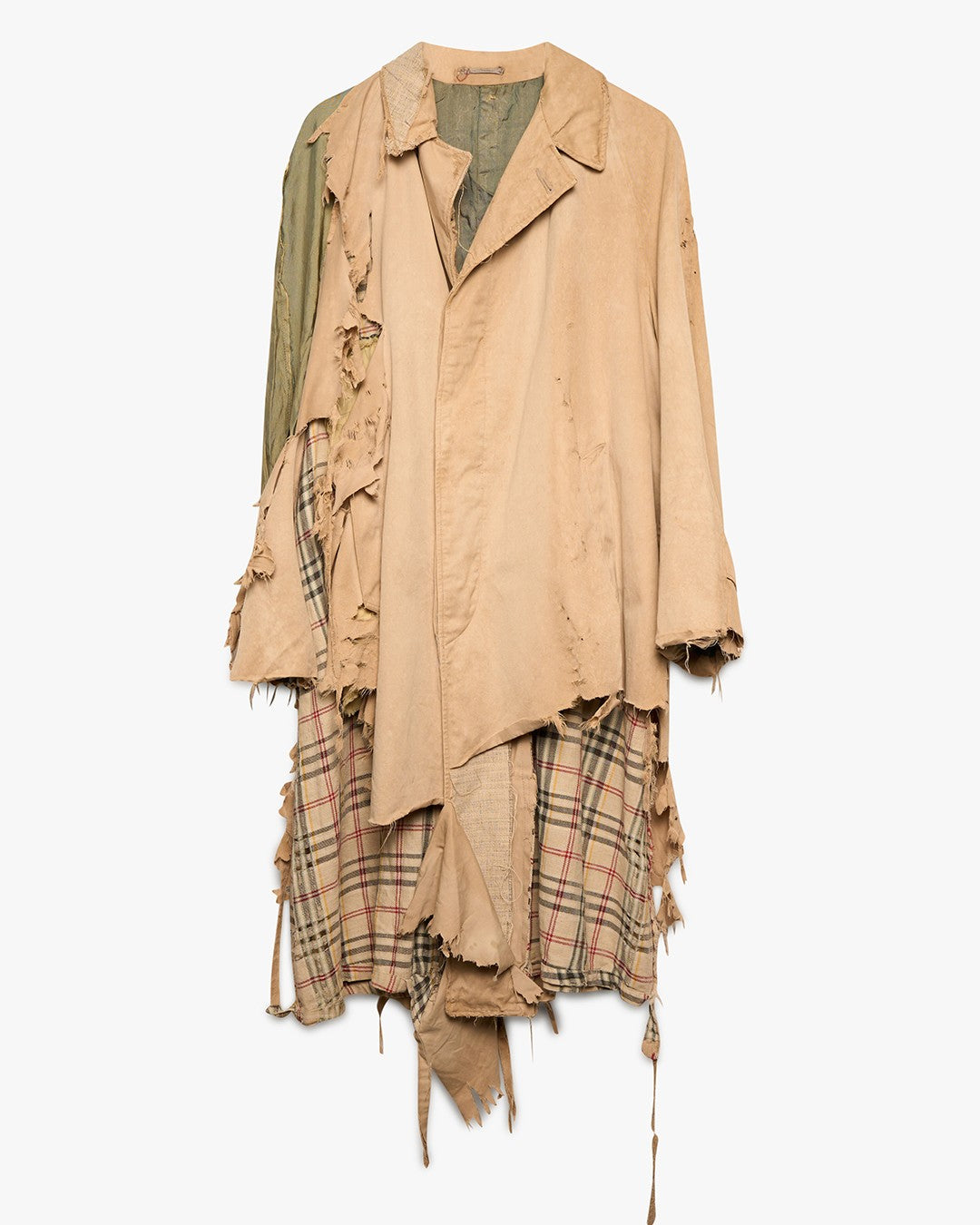 Thrashed Tan Trench Coat