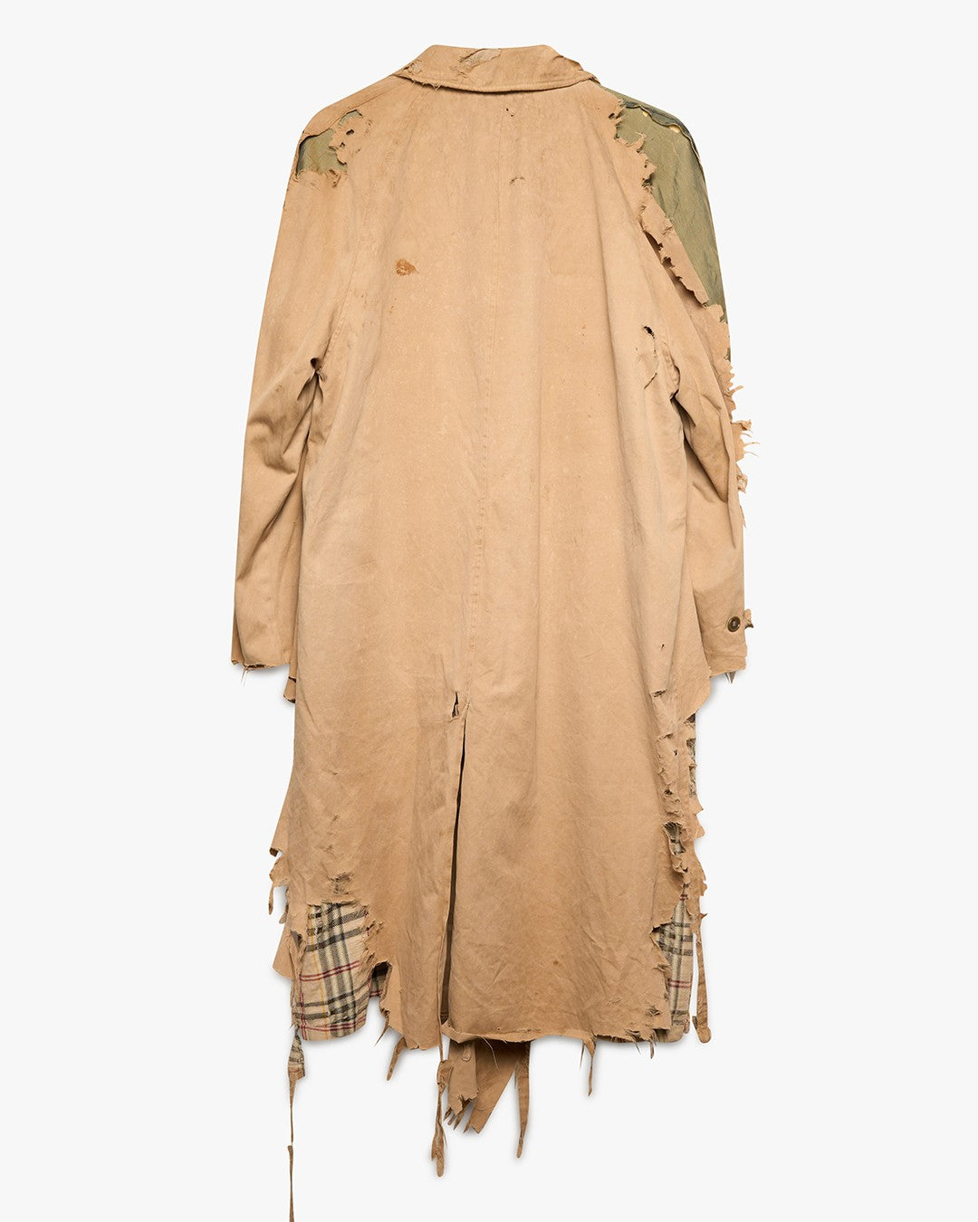 Thrashed Tan Trench Coat