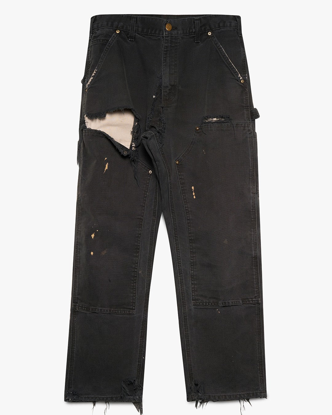Thrashed Black Carhartt Double Knees