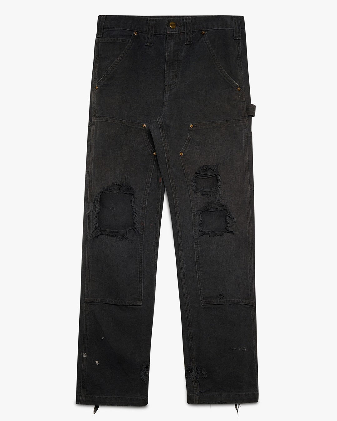 Distressed Black Carhartt Double Knees