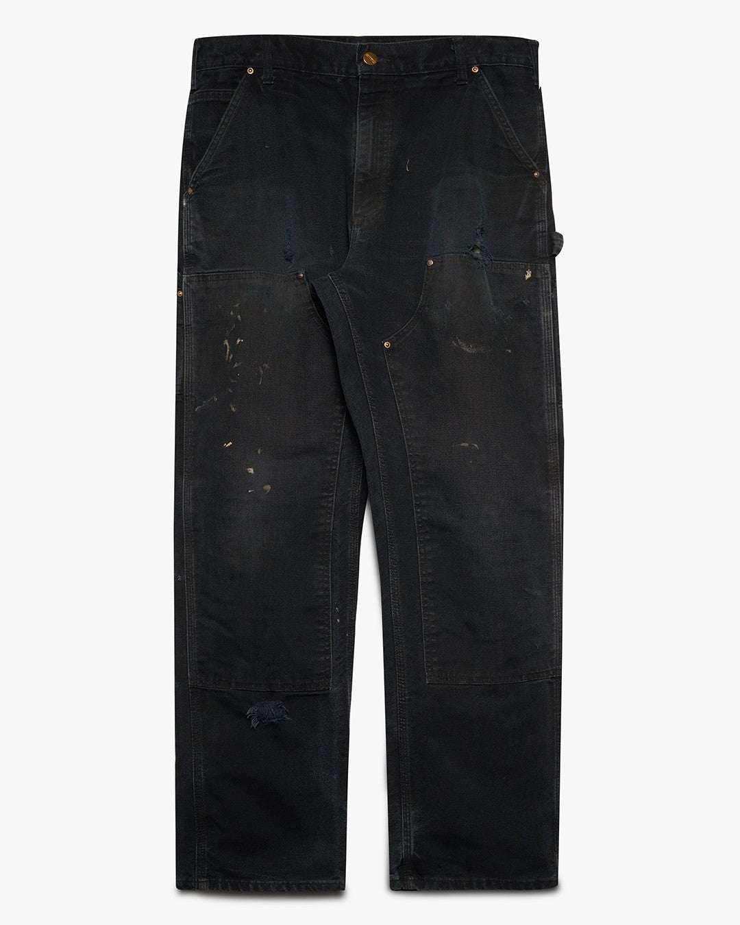 Distressed/Faded Black Carhartt Double Knees