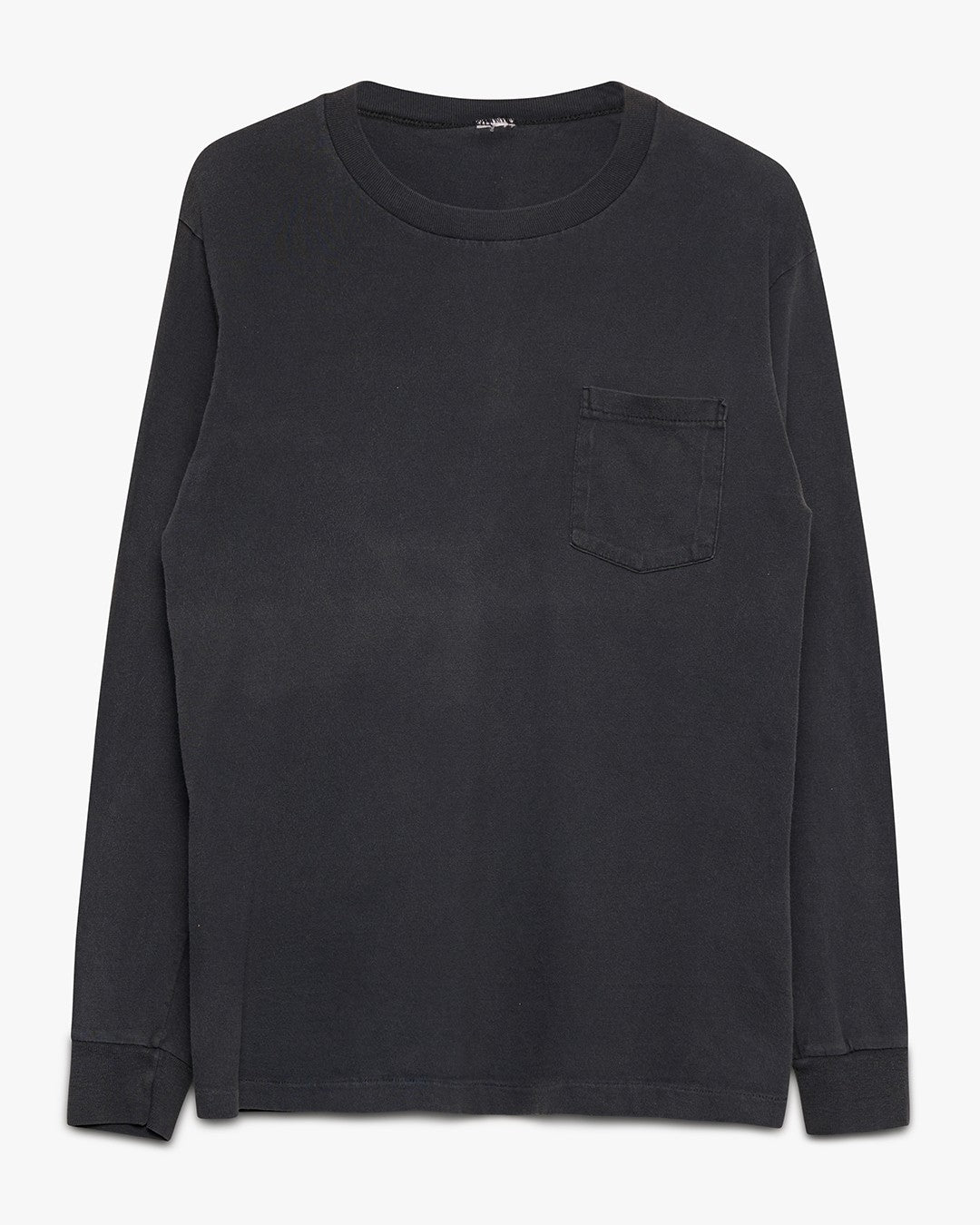Blank Black Long Sleeve Pocket Tee