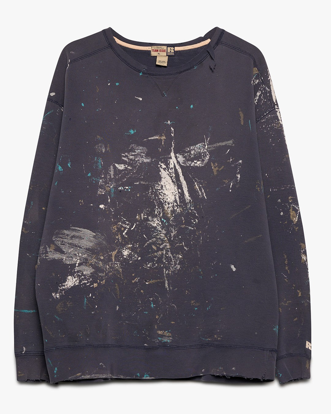 Painted/Faded Blue Russell Crewneck