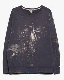 Painted/Faded Blue Russell Crewneck
