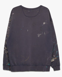 Painted/Faded Blue Russell Crewneck