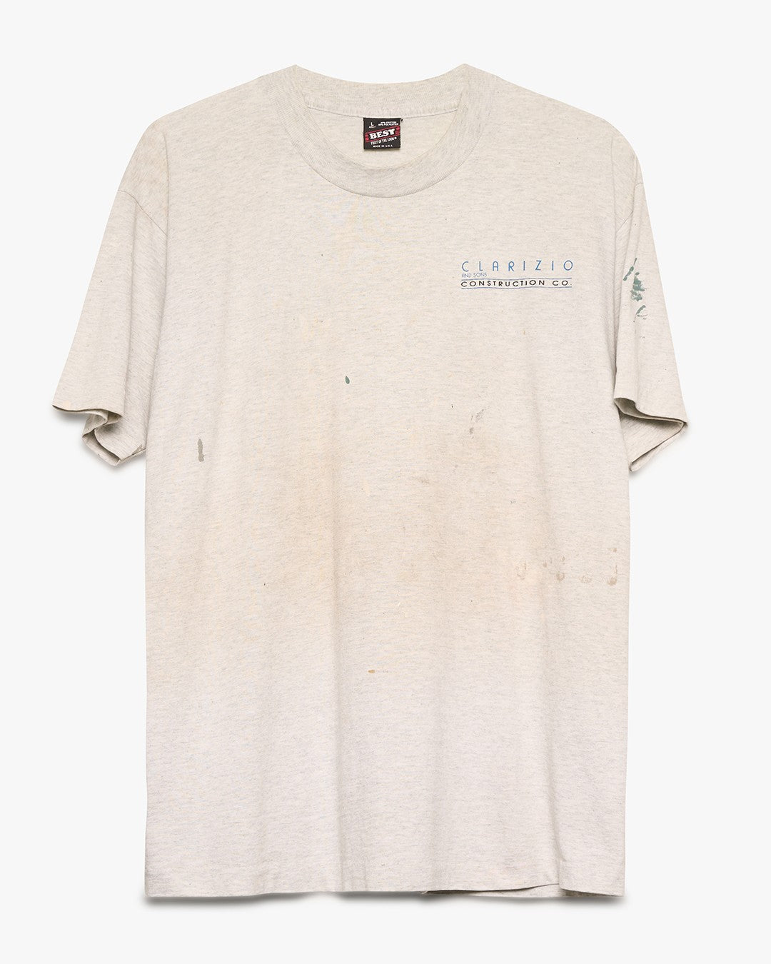 Heather Grey Dirty Construction Tee
