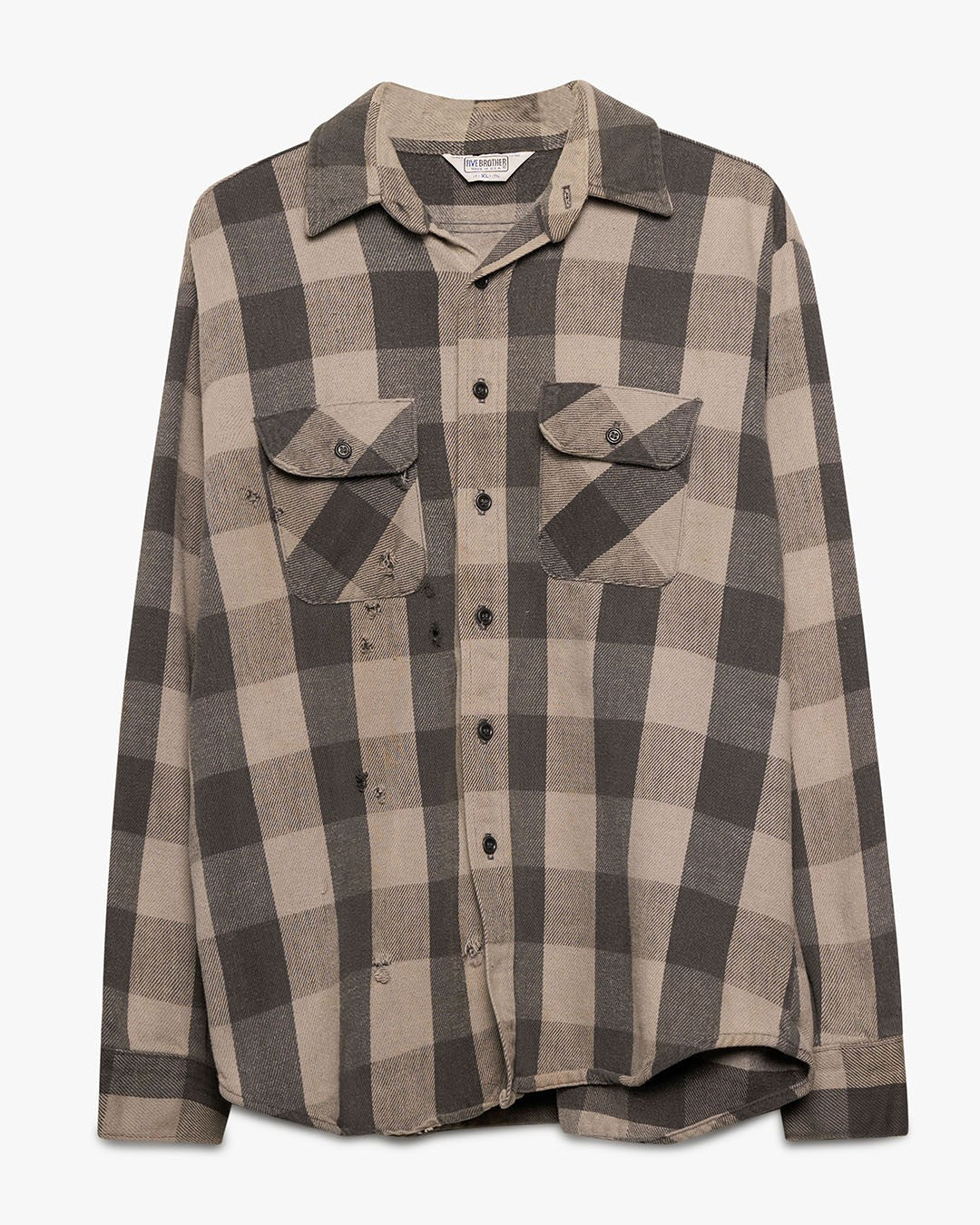 Five Brother Black/Grey Cotton Flannel