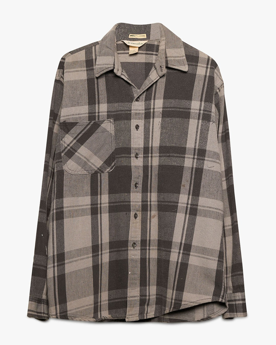 St. Johns Bay Black/Grey Cotton Flannel