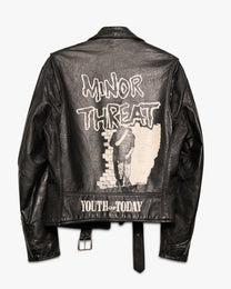 Minor Threat Excelled Leather Punk Jacket