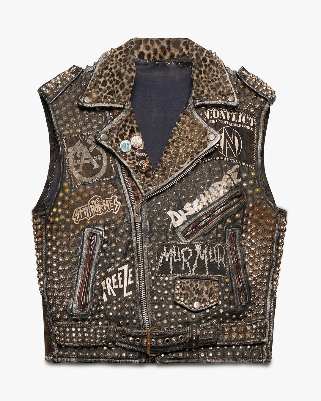 2000s Studded Punk Leather Vest