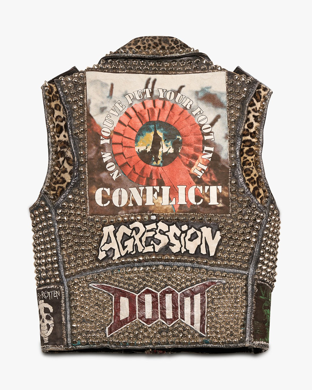2000s Studded Punk Leather Vest