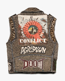 2000s Studded Punk Leather Vest