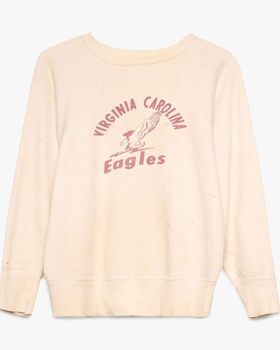 Dirt-Stained White Virginia Carolina Eagles Sweat